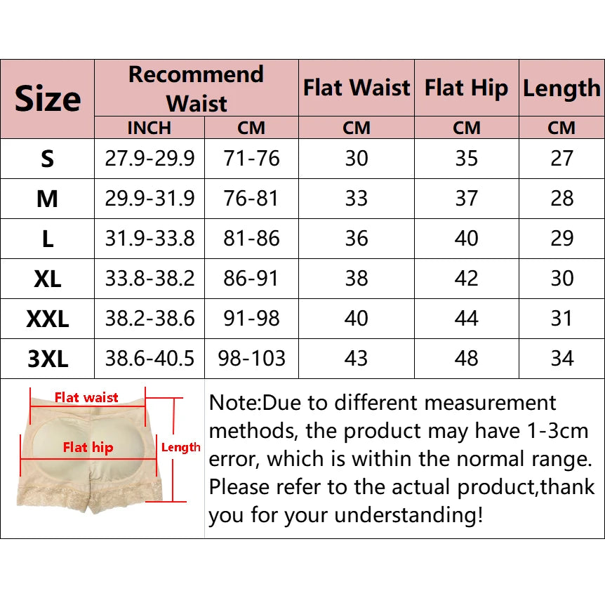 Women Butt Lifter Body Shaper Padded Underwear