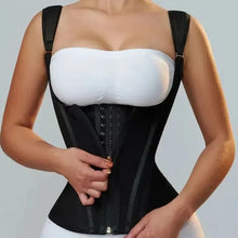 Load image into Gallery viewer, Double Compression Waist Trainer Corset Adjustable Zipper &amp; Hook-eyes Shapewear