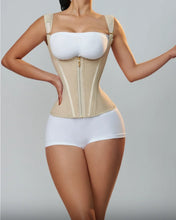 Load image into Gallery viewer, Double Compression Waist Trainer Corset Adjustable Zipper &amp; Hook-eyes Shapewear