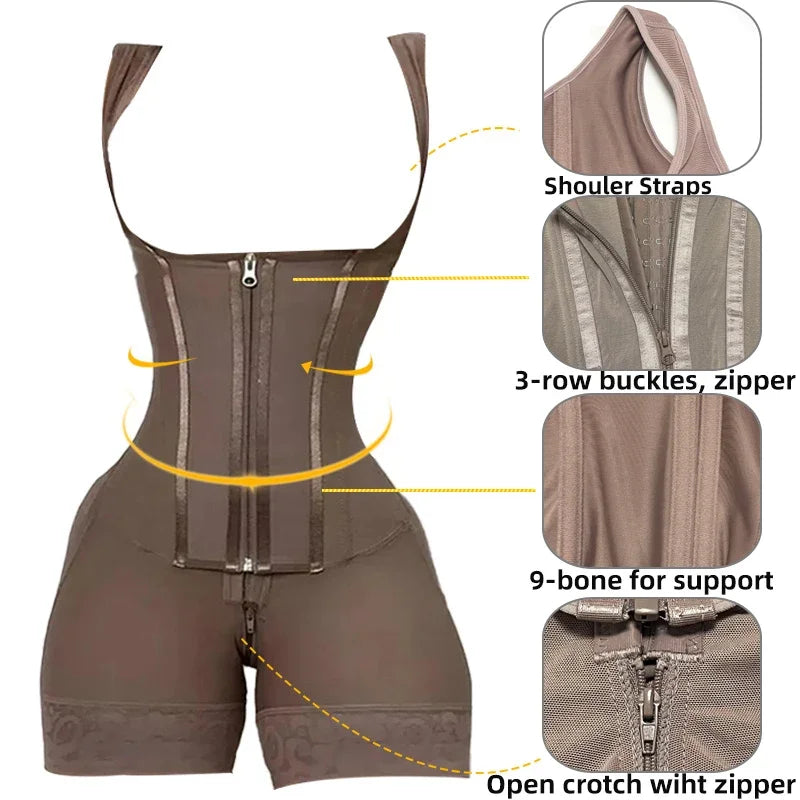 Colombian Fajas 9-bone High Compression Body Shaper