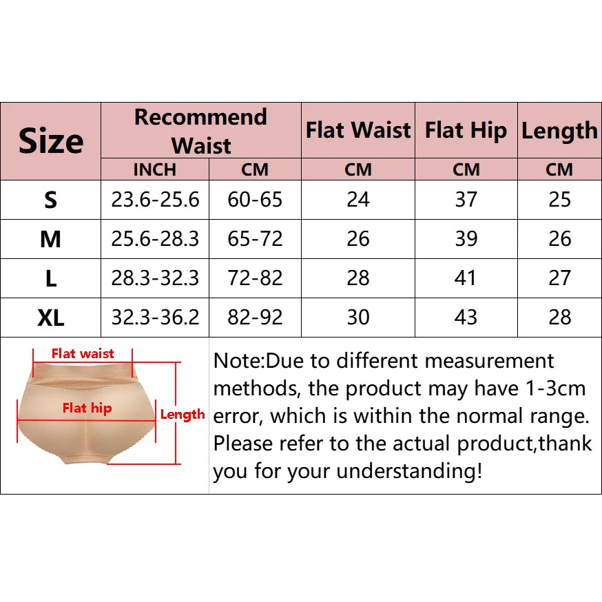 Women Padded Push Up Panties Butt Lifter Shaper